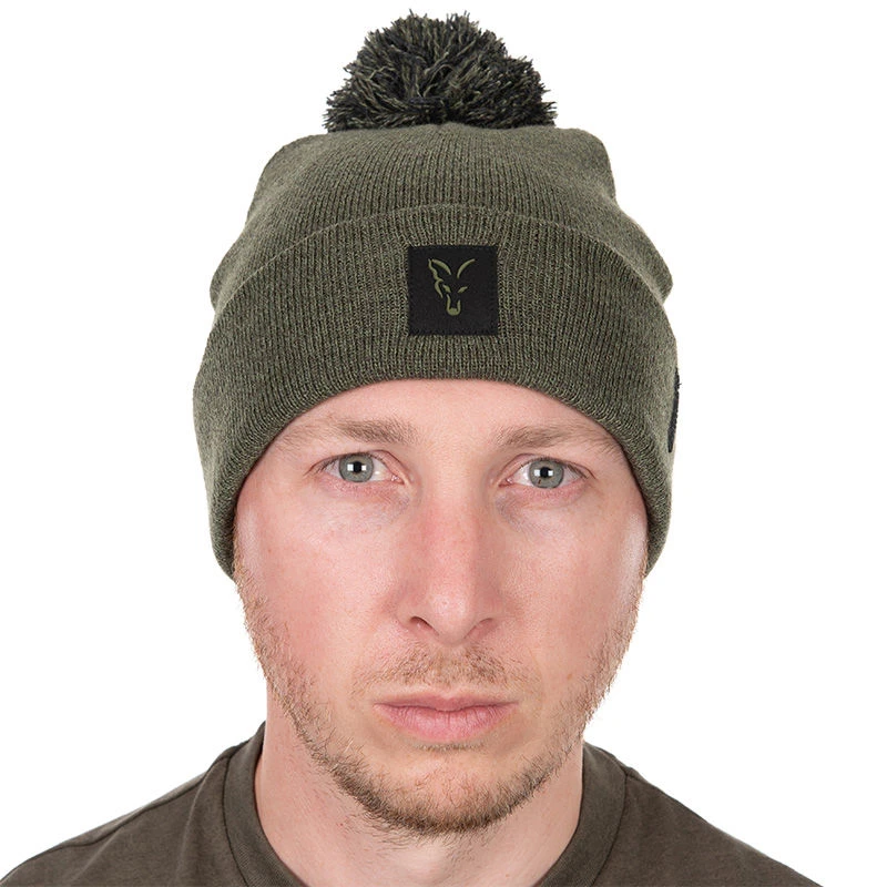 Fox Collection Bobble Hat Green/Black